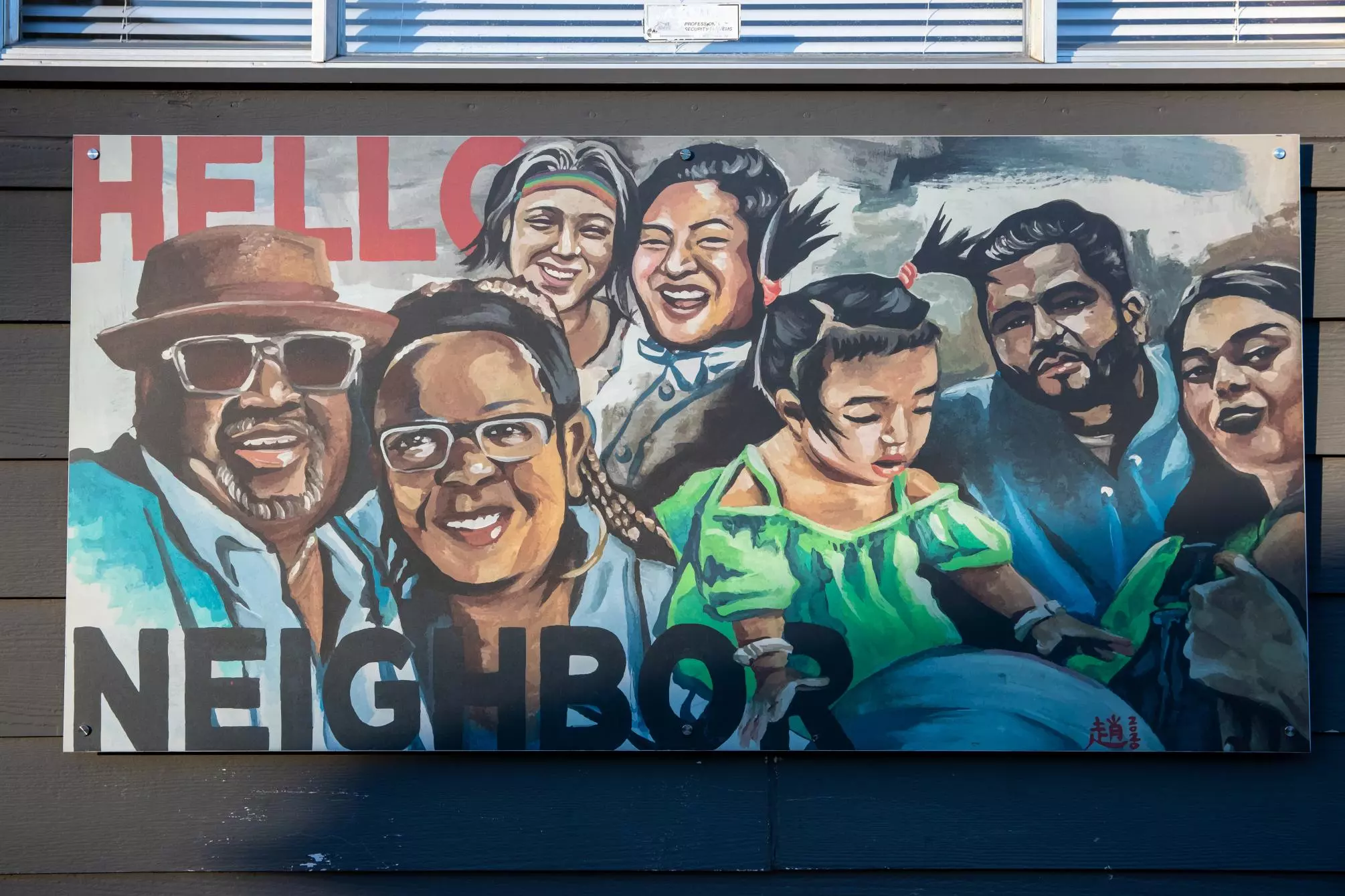 A mural at Plaza 122, a commercial-retail space that local residents can invest in as part of the Community Investment Trust program.