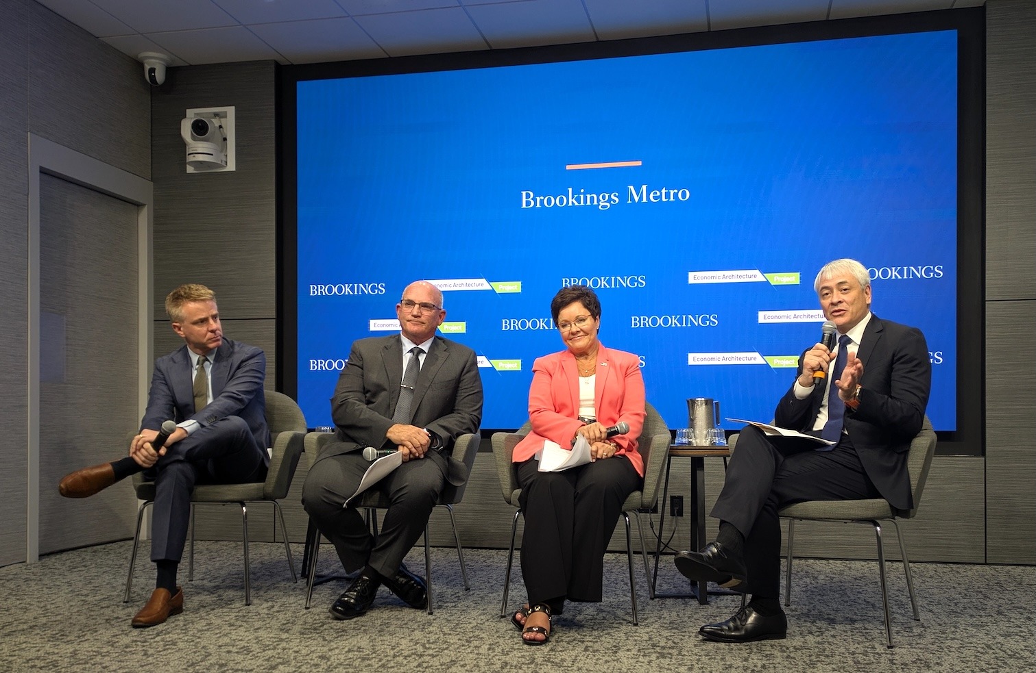Stuart Yasgur, Founder and Principal, Economic Architecture, speaks on a panel during the Safe, Healthy and Resilient Homes in the face of extreme fires event, hosted by Economic Architecture and The Brookings Institution.
